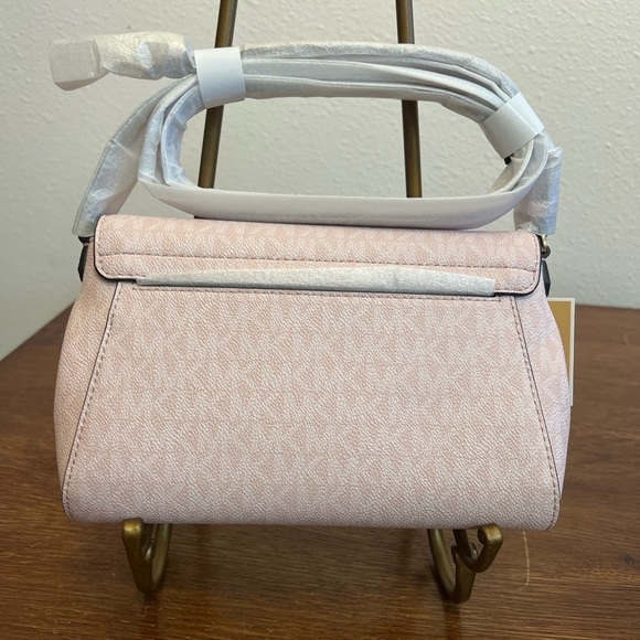 Michael Kors Jet Set Med Convertible Pouchette Crossbody Light Powder Blush NWT - Picture 2 of 6